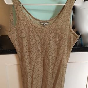 SOLD Stunning Gold Lacy BKE Women's XL Tank Top